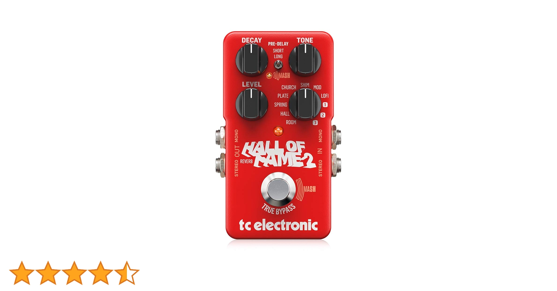Pedal Reverb para Guitarra Hall Of Fame 2 Tc Electronic